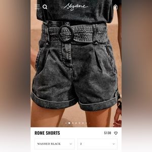 Sezane Rome Shorts in Washed Denim